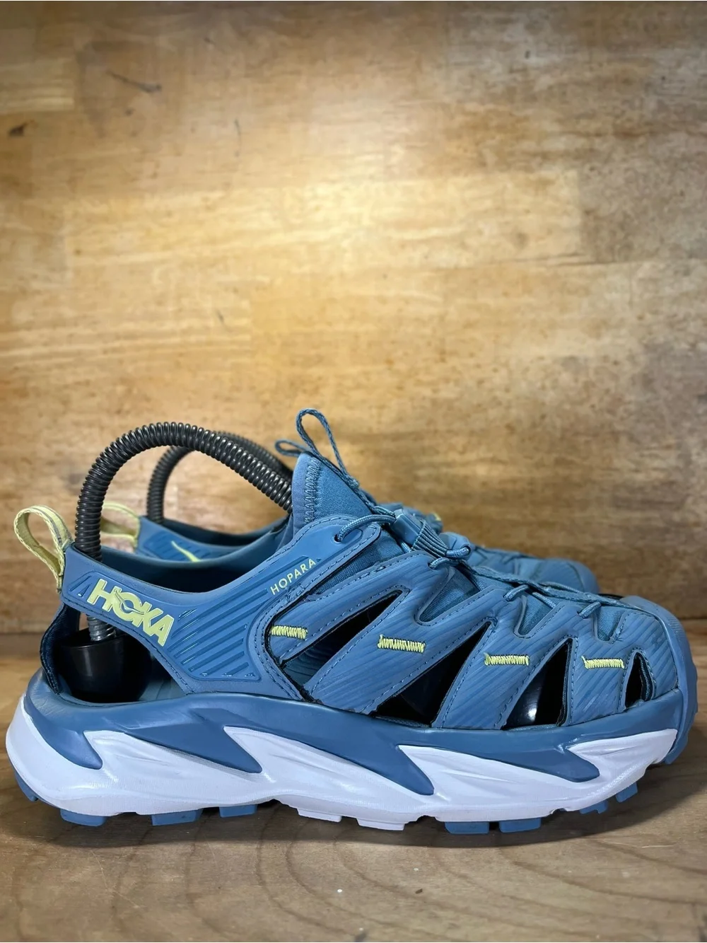 Hoka One One Hopara Womens Sz 6 Hiking Sandals Shoes Provincial Blue Lunar Rock